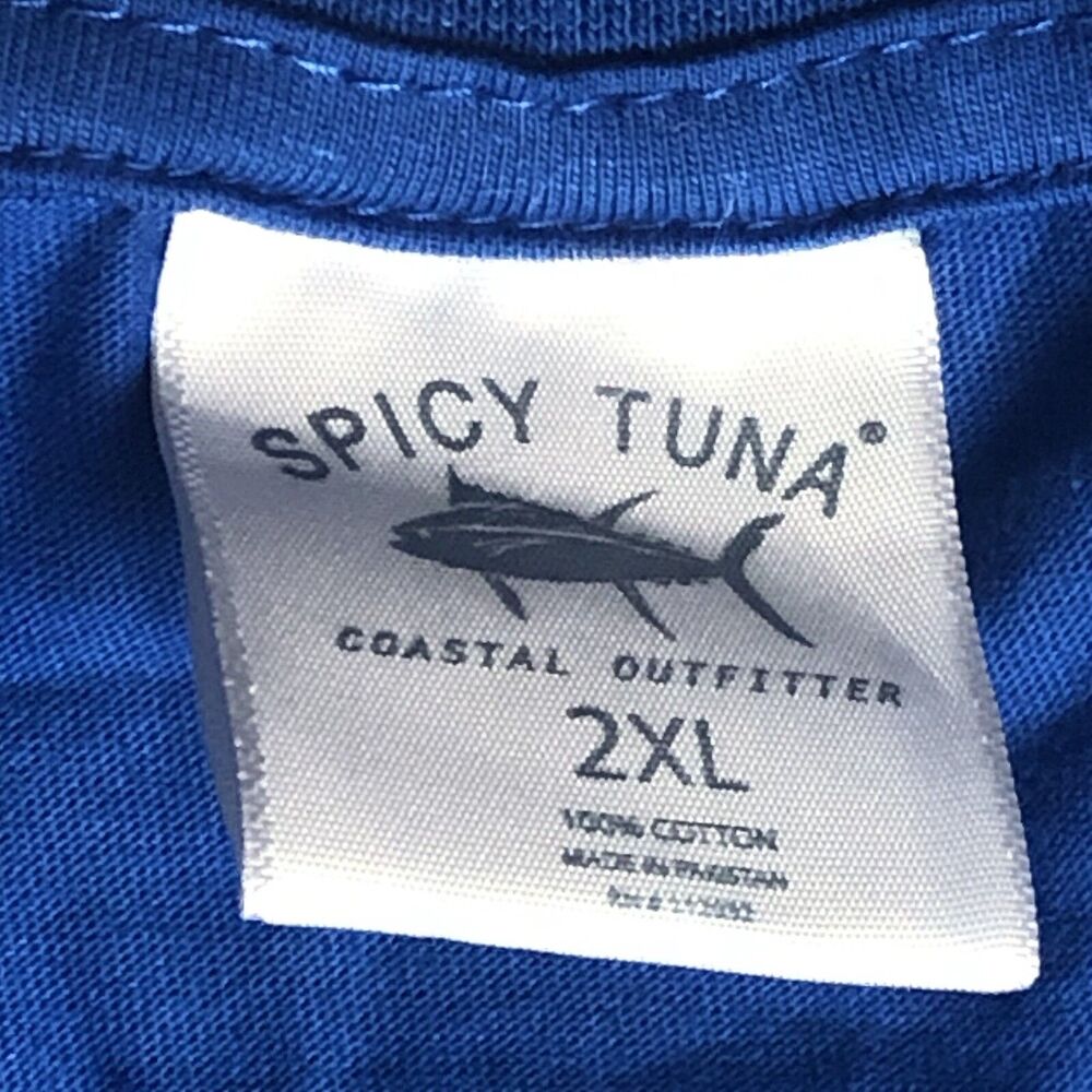 NWT Women's 2XL Long Sleeve Tee SPICY TUNA New Smyrna Beach Blue Dog Graphic NSB - Picture 8 of 8